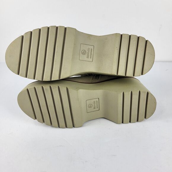 Blondo Giovanni Waterproof Platform Ankle Boots Beige Size 9M - Picture 14 of 15